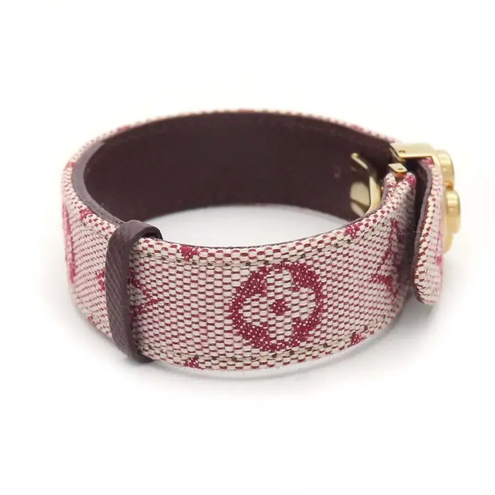 LOUIS VUITTON Pink Monogram Charm Bracelet